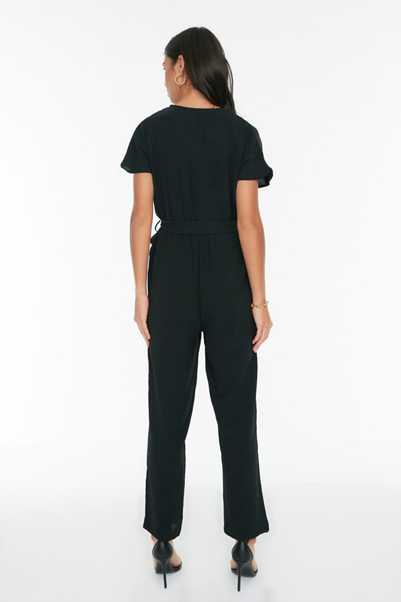Belted Double Breasted Jumpsuit - Jumpsuits 24