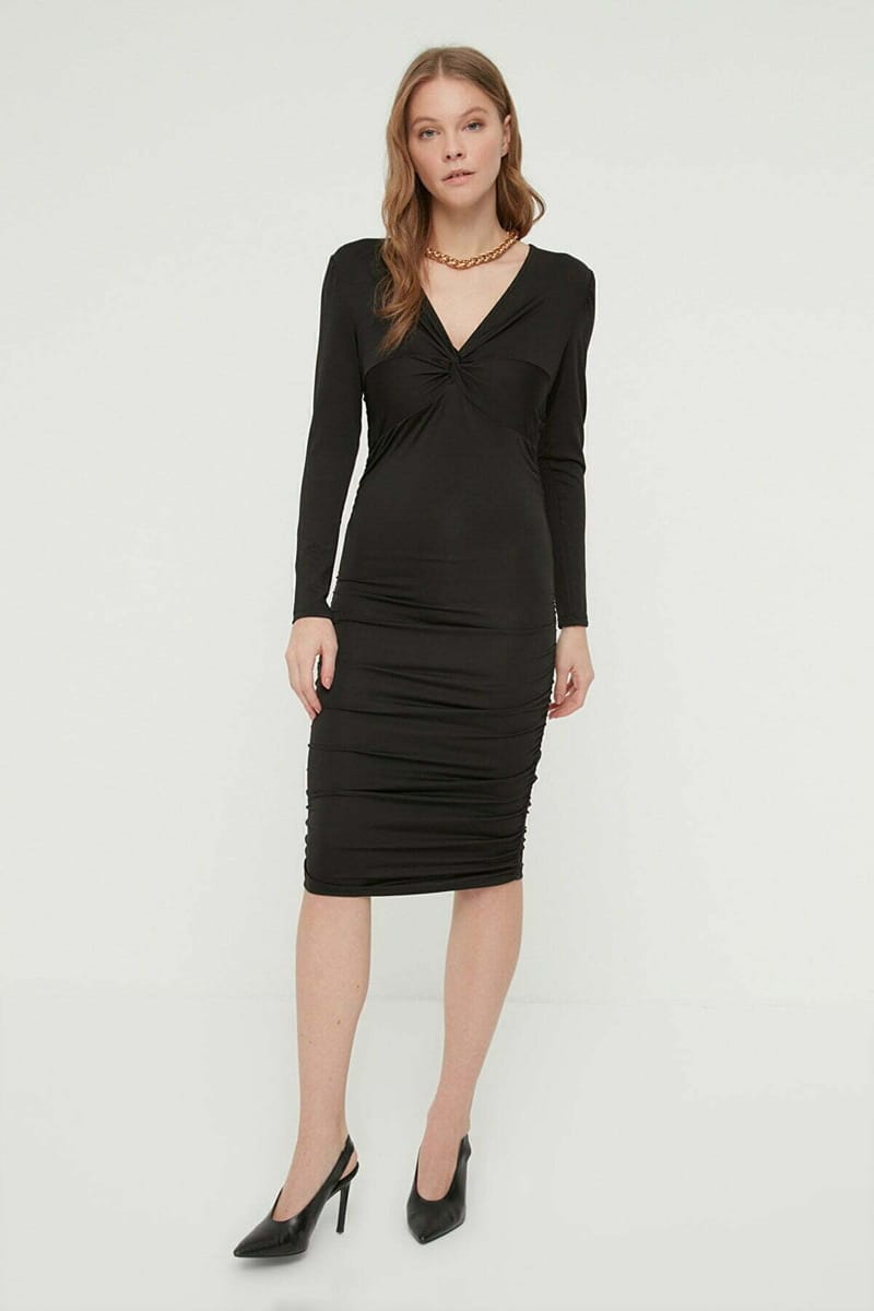 Knitted Bodycon Women's Dress - Midi Dresses 18