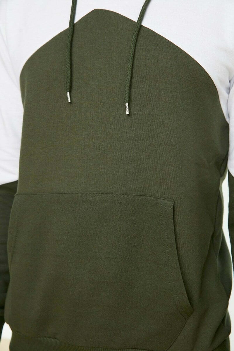 6_org_zoom Men's Hooded Long Sleeve Paneled Sweatshirt with Kangaroo Pockets - Hoodies 32