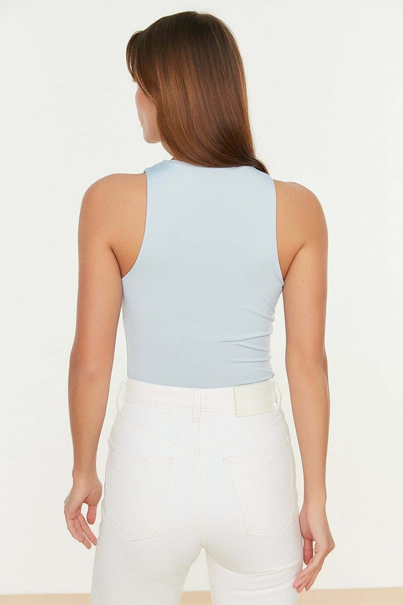 Crew Neck Knitted Body - Sleeveless Tops 69