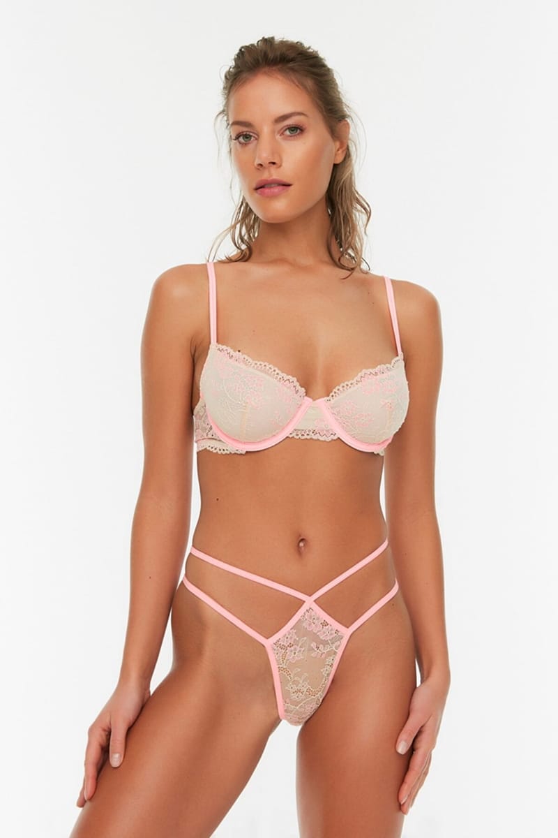 6_org_zoom Lace Underwire Bra-Thong Underwear Set - Bikinis 31