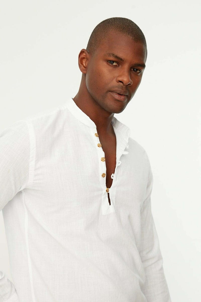 Half Split Button Regular Fit Shirt - Long Sleeves Shirts 28