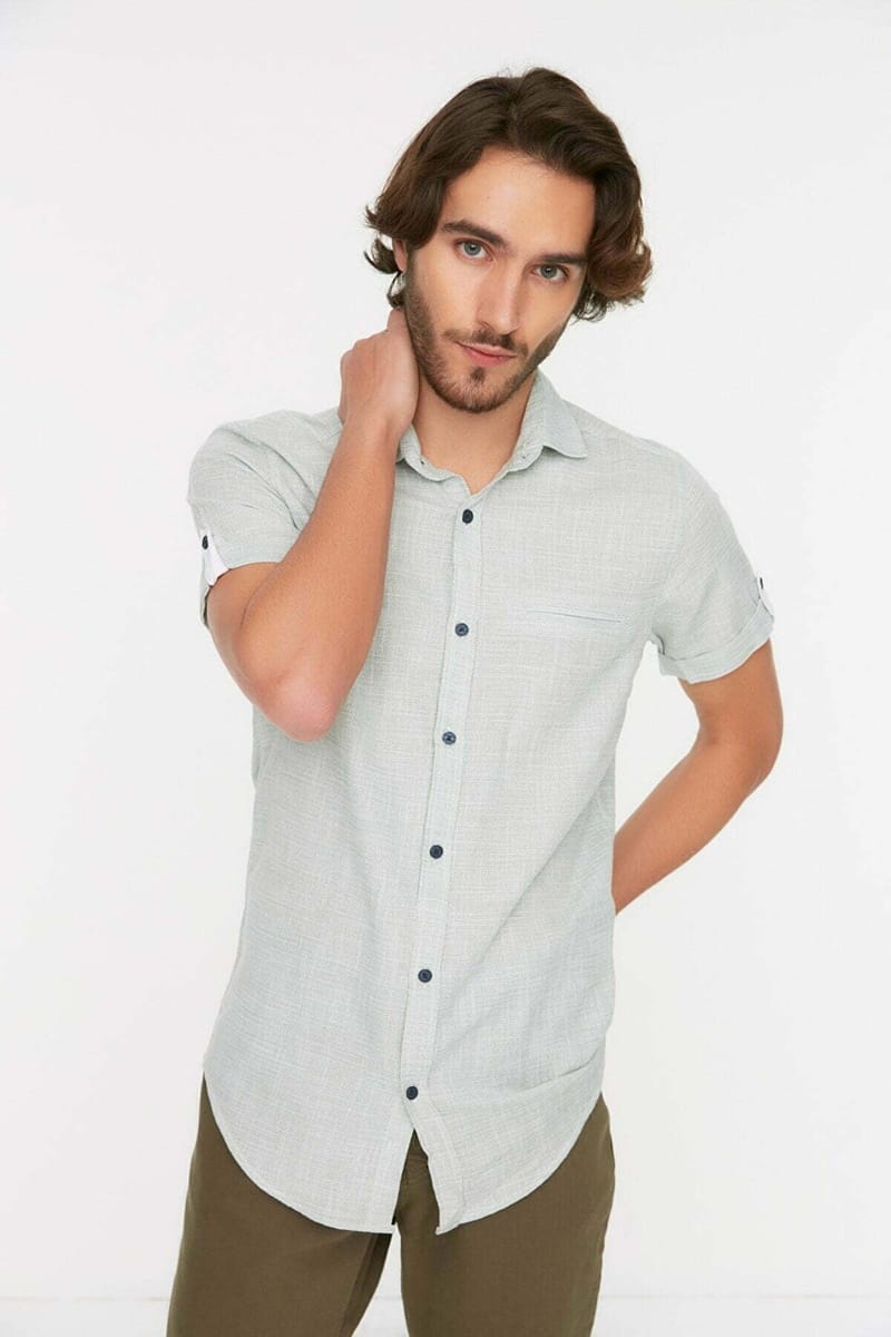Fillet Pocket Slim Fit Shirt - Short Sleeves Shirts 23