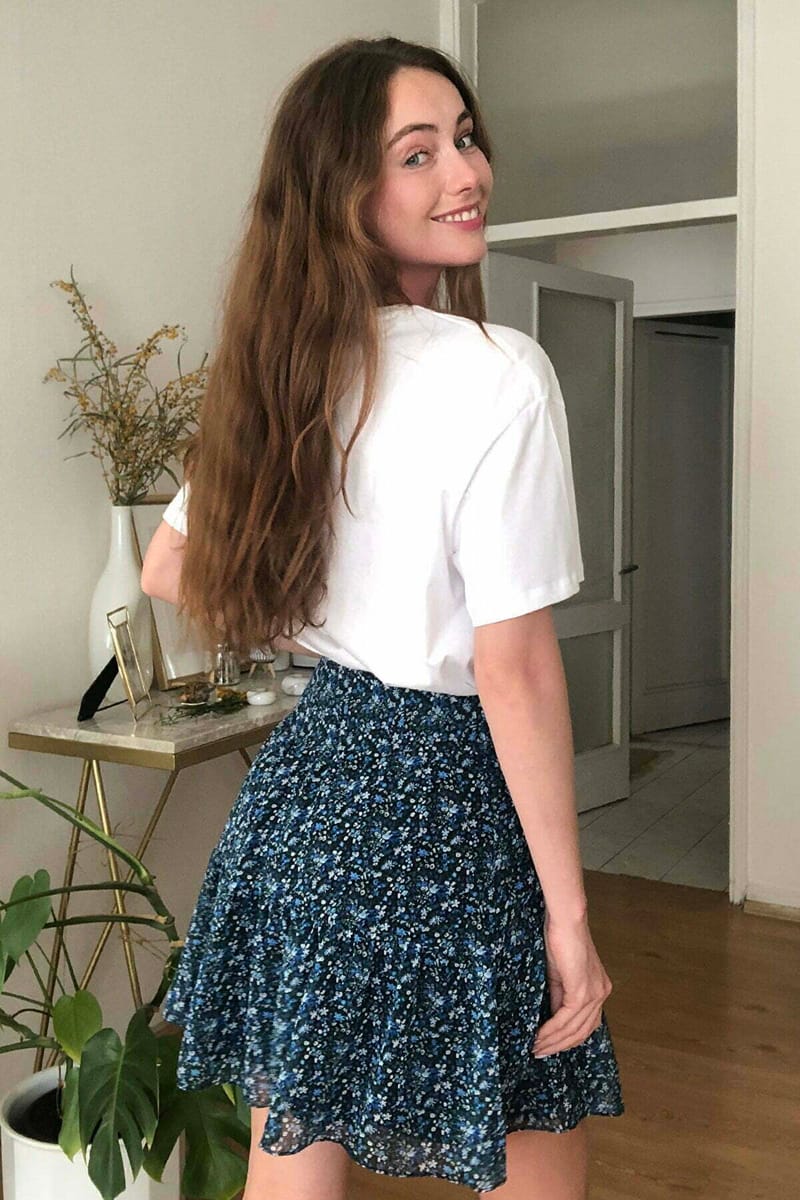 Floral Print Mini Skirt - Mini Skirts 45