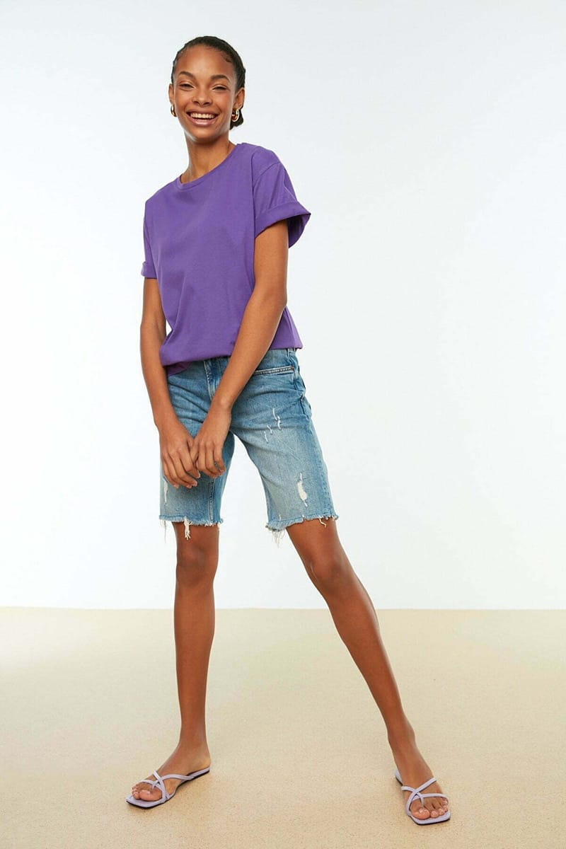 Embroidered Knitted T-Shirt - Casual T-Shirt 39