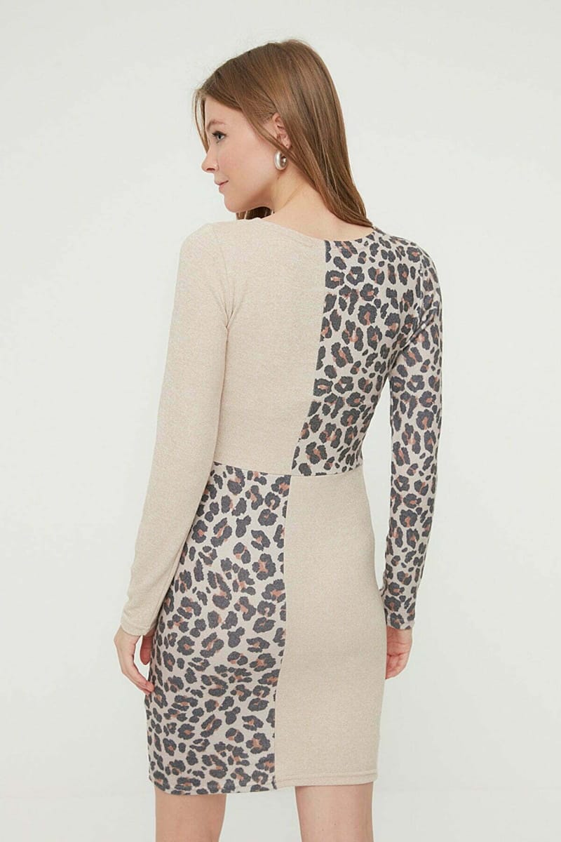Colorblock Printed Dress - Mini Dresses 19