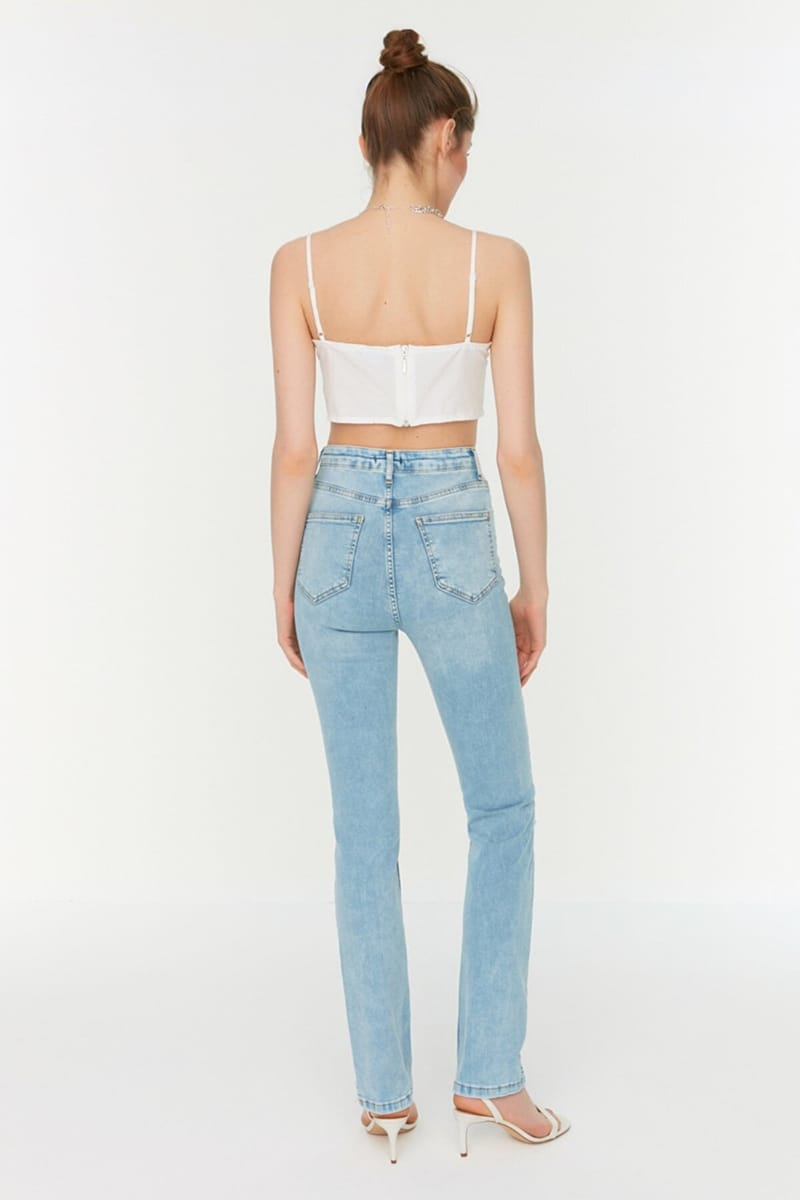 High Waist Slim Flare Jeans - Skinny Jeans 29