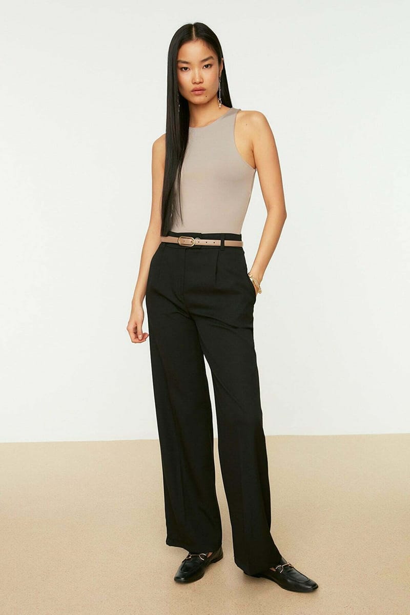 Crew Neck Knitted Body - Sleeveless Tops 86