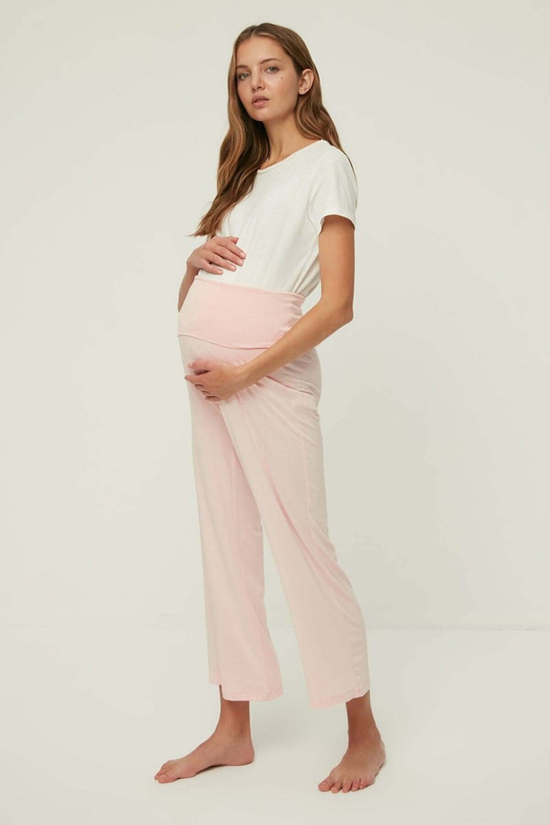 7_org_zoom Wide Leg Knitted Maternity Trouser - Maternity Pants 29