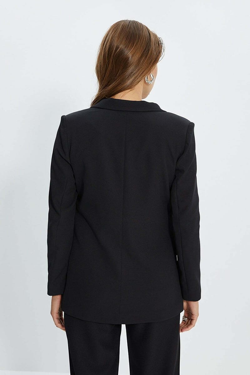 8_org_zoom Regular Lined Double Breasted Closure Woven Blazer Jacket - Blazers & Coats 69