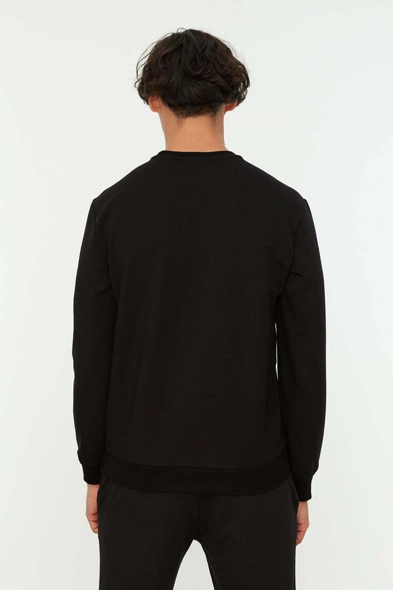 Regular Fit Black Sweatshirt - Sweatshirts 34