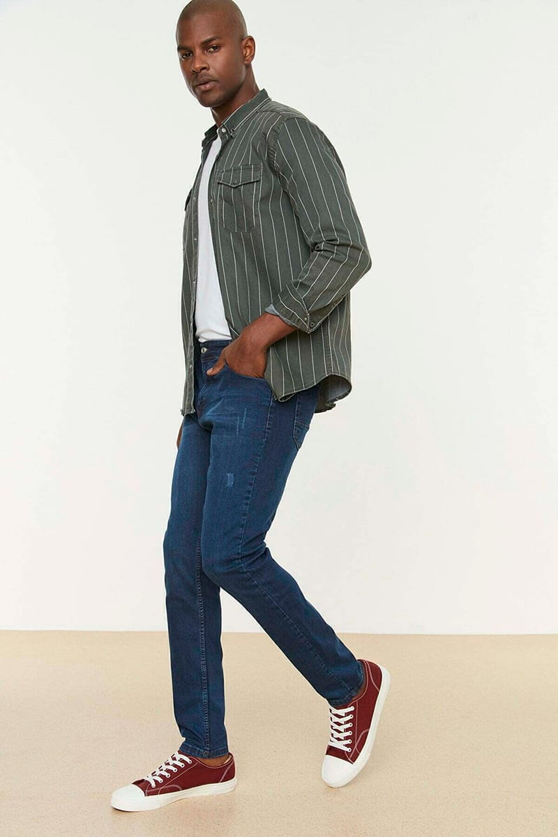 Distressed Skinny Fit Jeans - Skinny Jeans 54