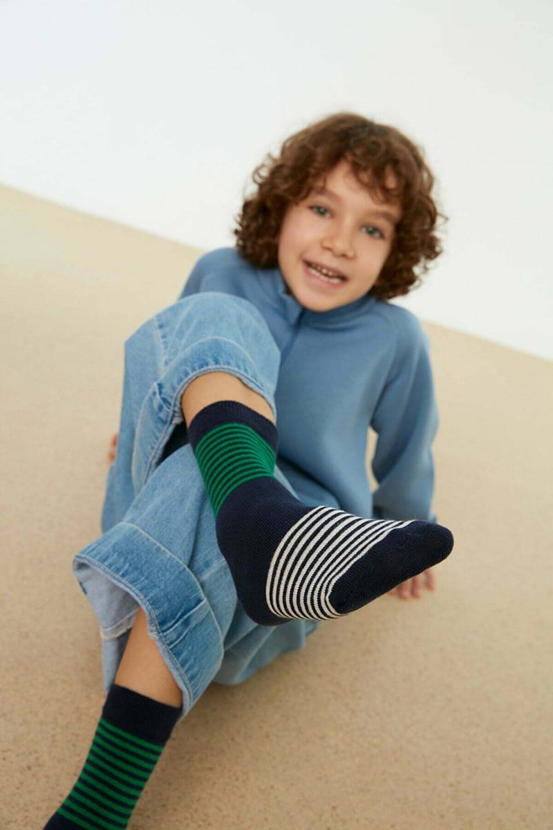 Kids 2 Pack Assorted Crew Socks - Socks & Tights 50