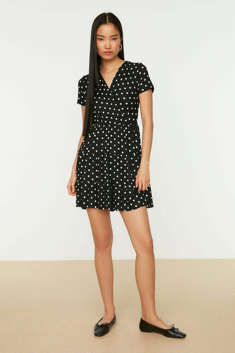 Polka Dot Skater Dress - Mini Dresses 25