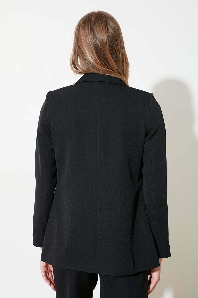 9_org_zoom Regular Lined Double Breasted Closure Woven Blazer Jacket - Blazers & Coats 74