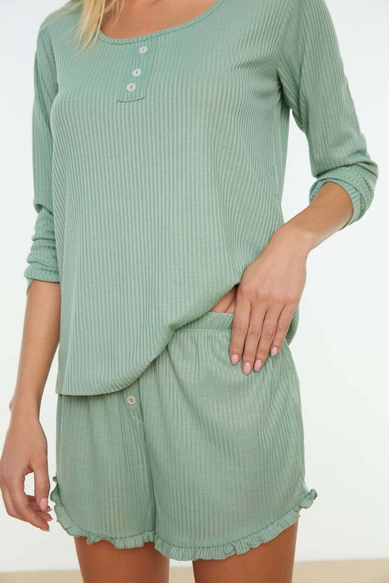 Mint Knitted Shorts Women's Set - Co-ord Sets 22