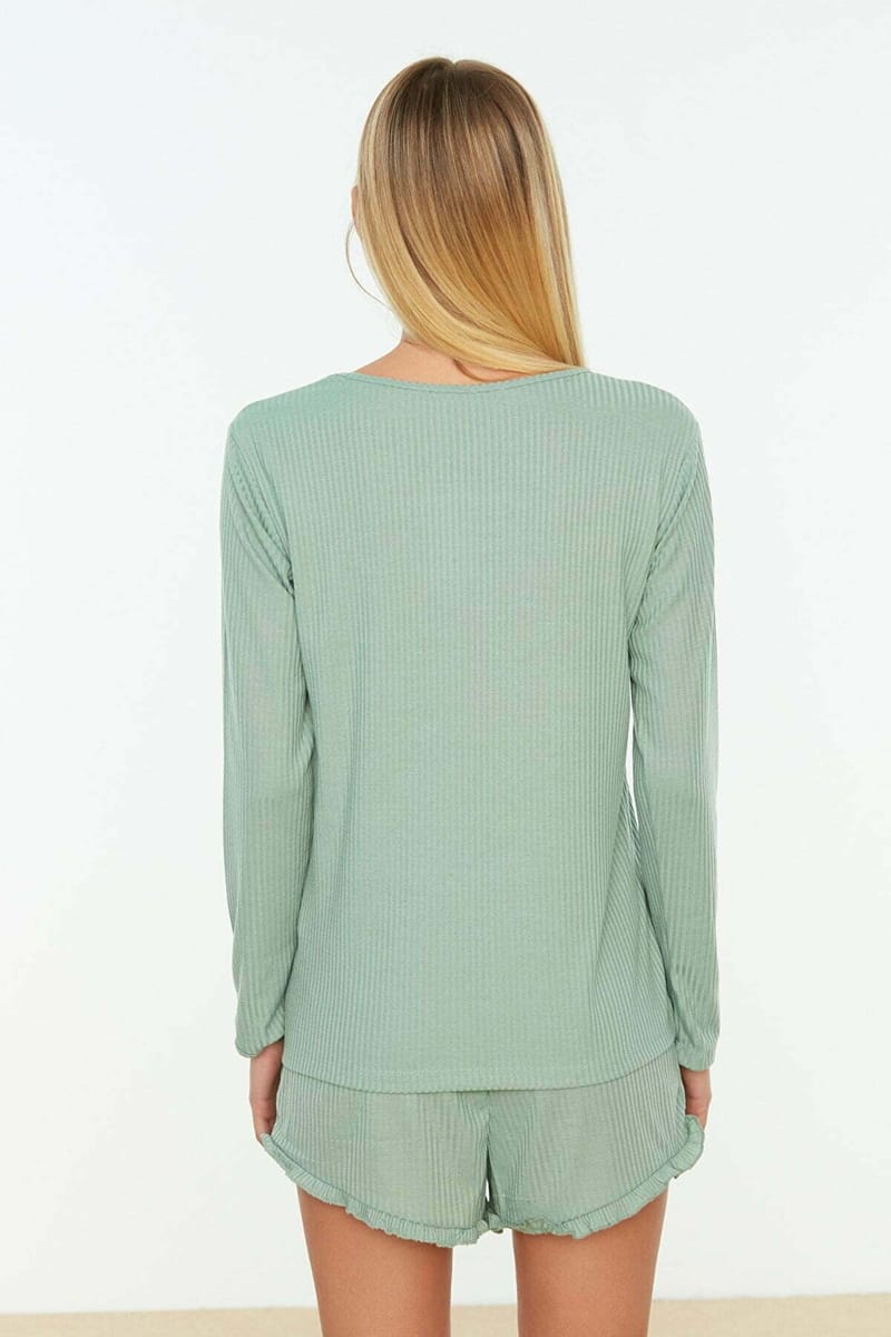 Mint Knitted Shorts Women's Set - Co-ord Sets 23