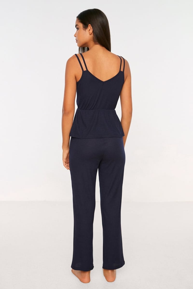 Ribbed Cami Top & Pyjama Set - Co-ord Sets 4