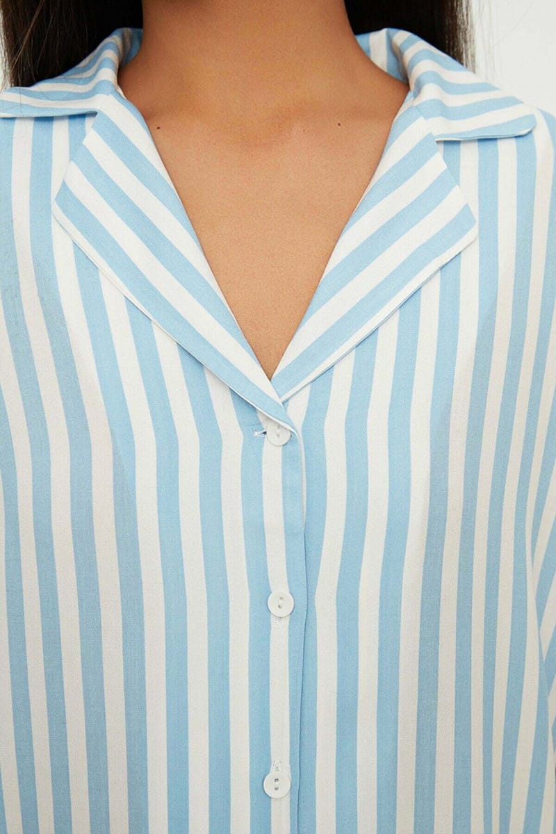 Striped Shirt & Shorts Pyjama Set - Co-ord Sets 9