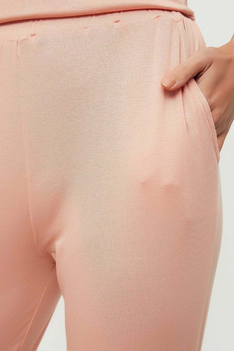 Pink Knitted Pyjama And Pants Women's Set - Co-ord Sets 28