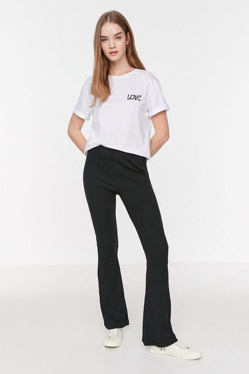 Black Boot-Cut Wide Leg Women’s Trouser - Trousers 20