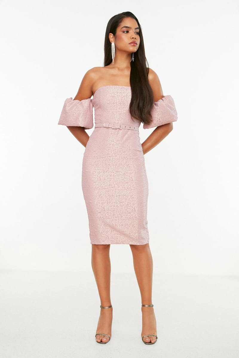 Belt Jacquard Dress Belt Jacquard Dress - Party Dresses 22