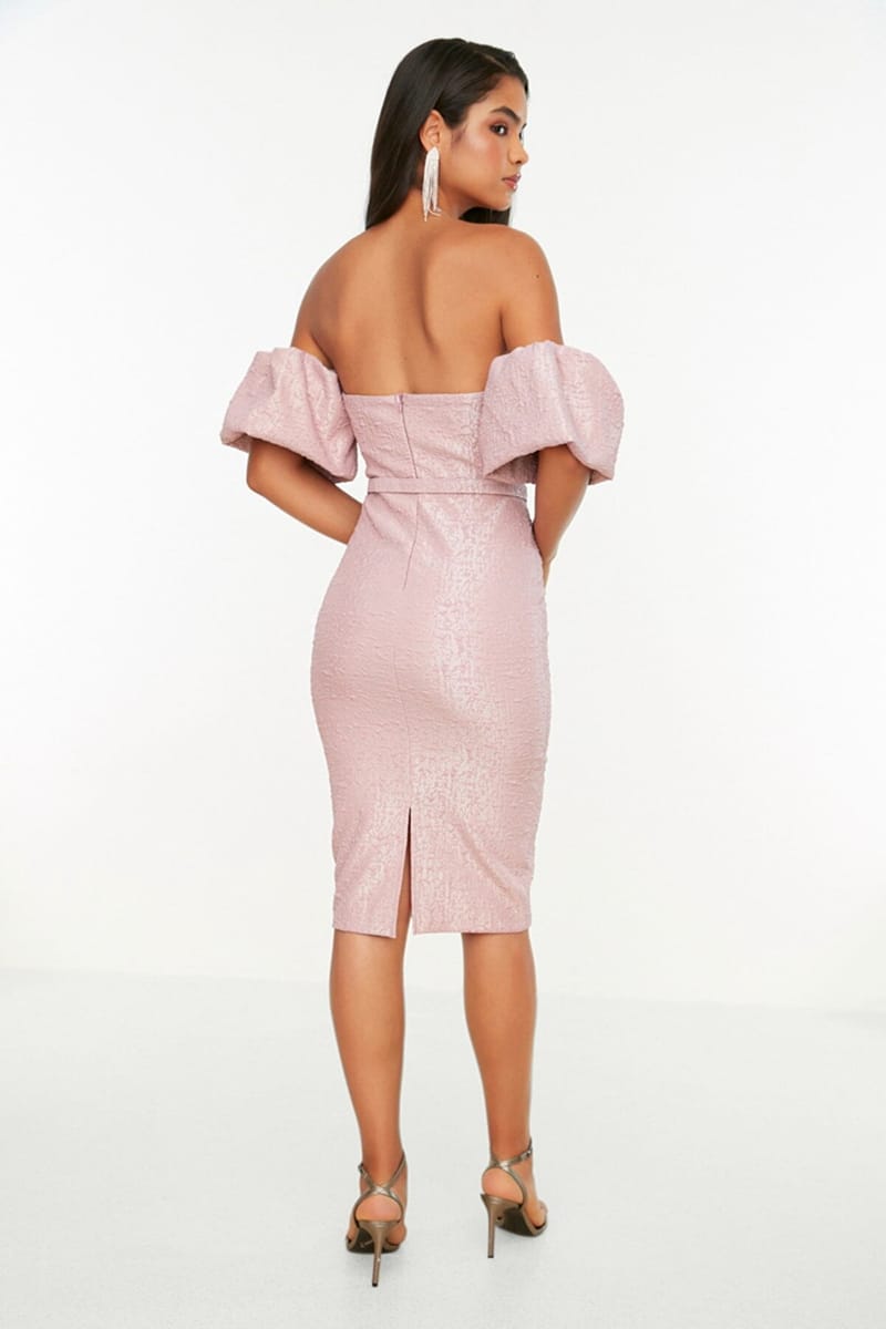 Belt Jacquard Dress Belt Jacquard Dress - Party Dresses 24