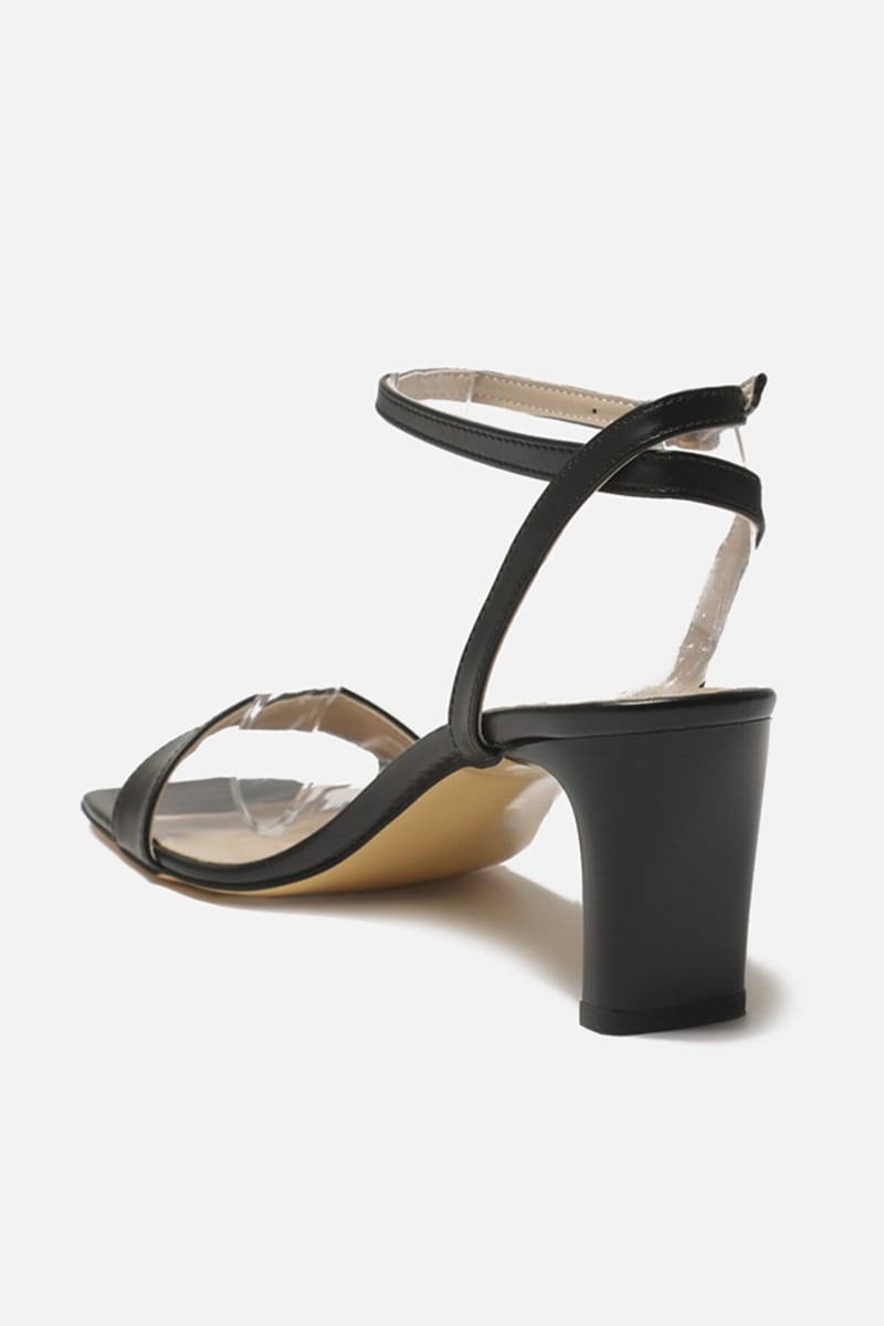 Black Back Strap Heeled Casual High Heel Women's Footwear - High-Heel Sandals 17
