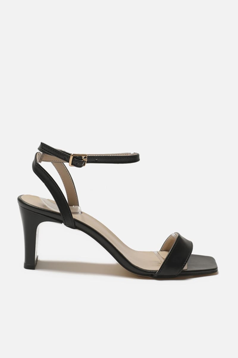 Black Back Strap Heeled Casual High Heel Women's Footwear - High-Heel Sandals 15