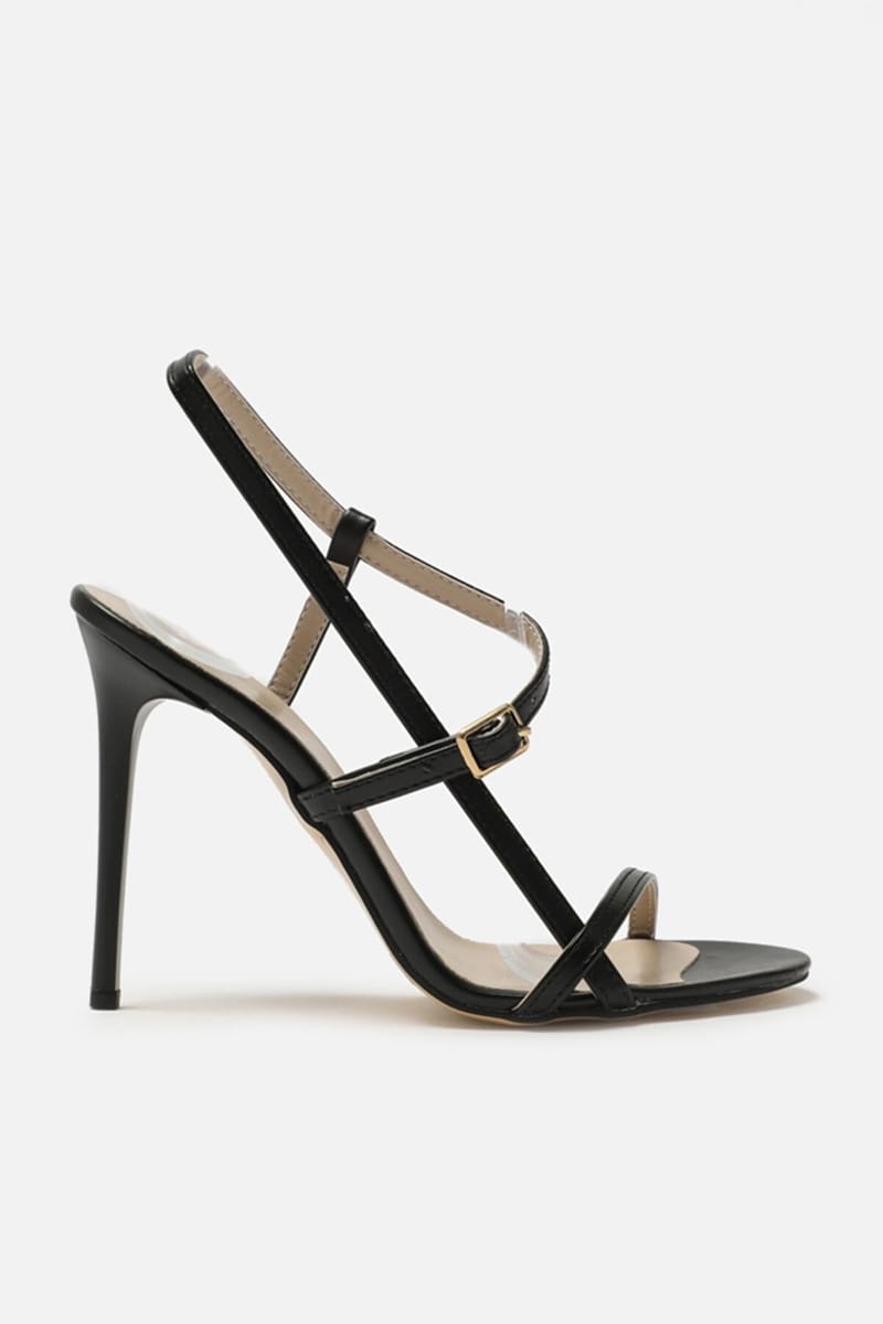 Black Tie Around Ankle Casual High Heel Women's Footwear Trendyol - Women's High-Heel Sandals 28