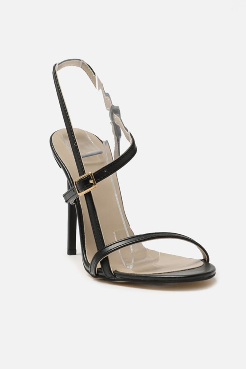 Black Tie Around Ankle Casual High Heel Women's Footwear Trendyol - Women's High-Heel Sandals 31