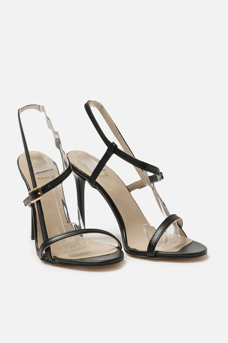 Black Tie Around Ankle Casual High Heel Women's Footwear Trendyol - Women's High-Heel Sandals 34