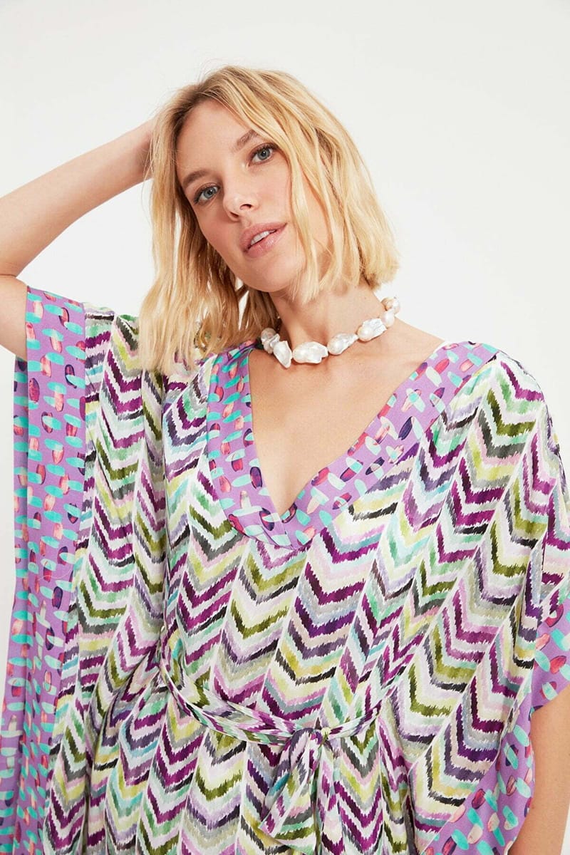 Asymmetric Printed Dress Asymmetric Printed Dress - Midi Dresses 12