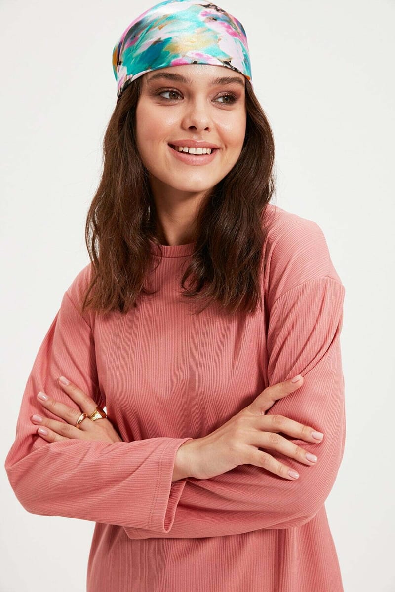 Crew Neck Pleat Detail Tunic
