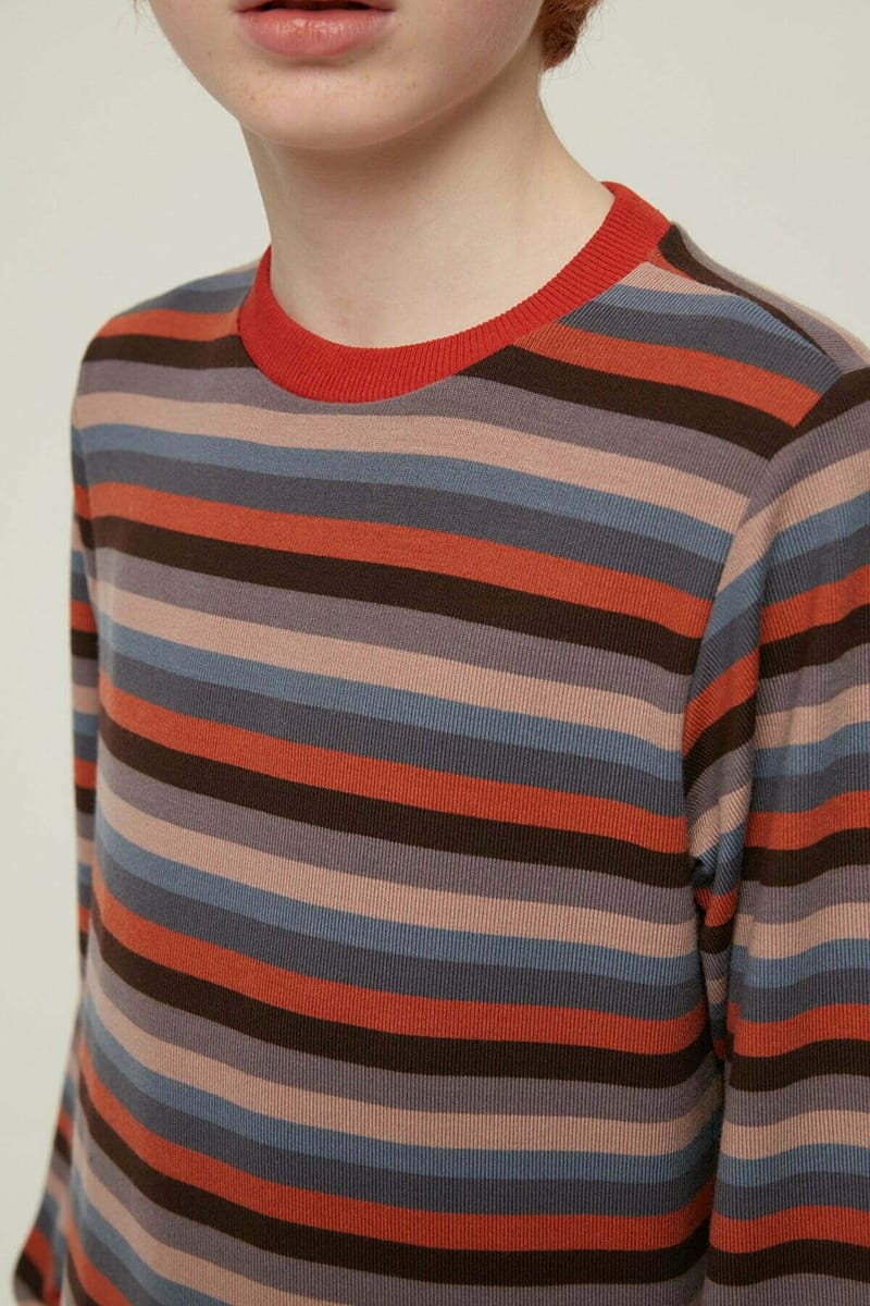 Kids Striped Crew Neck Sweater - Sweaters & Cardigans 73