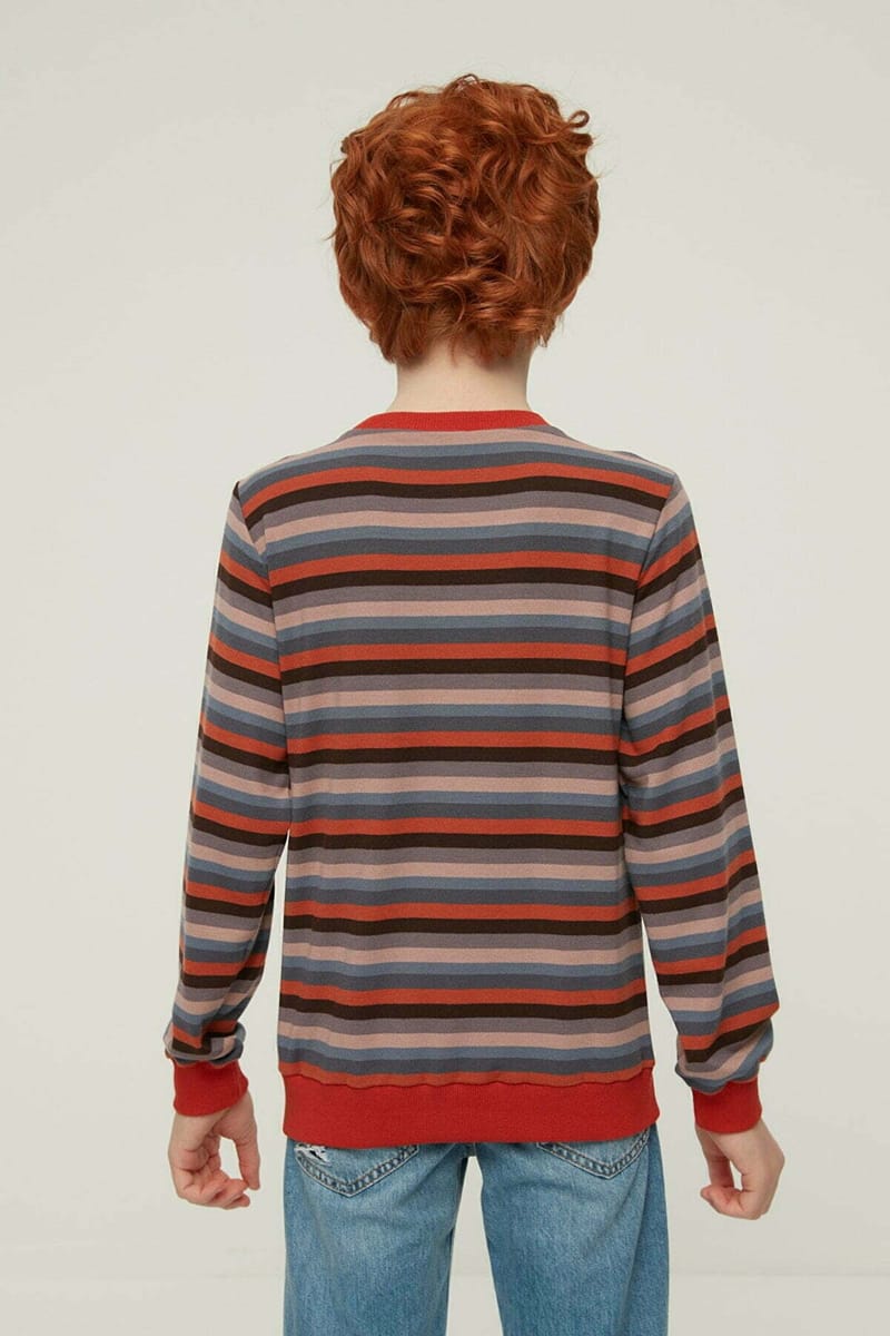 Kids Striped Crew Neck Sweater - Sweaters & Cardigans 74