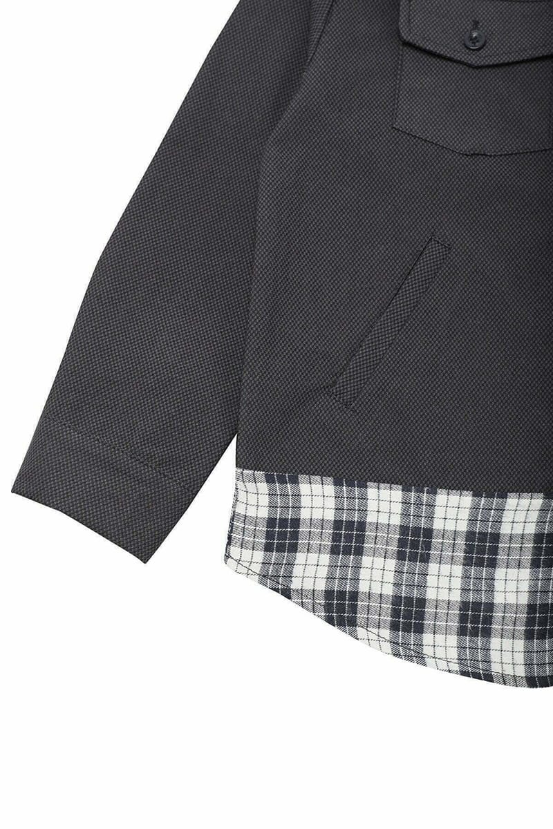 Kids Checked Panel Shirt