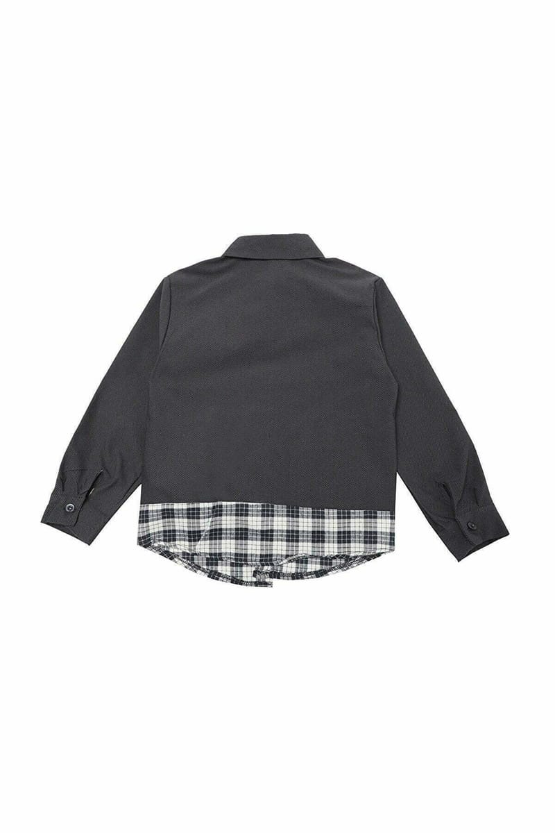 Kids Checked Panel Shirt
