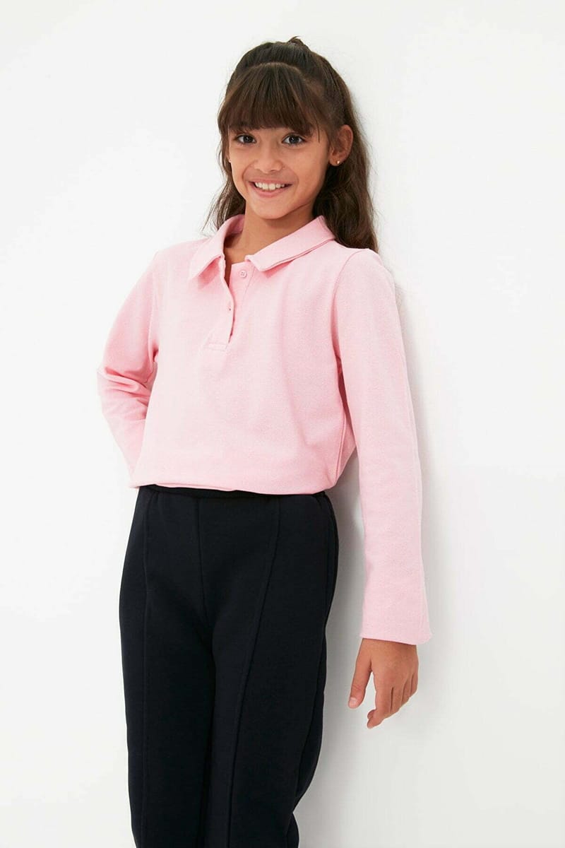 Kids Essential Long Sleeve Girls' Polo - Polo Shirts 82