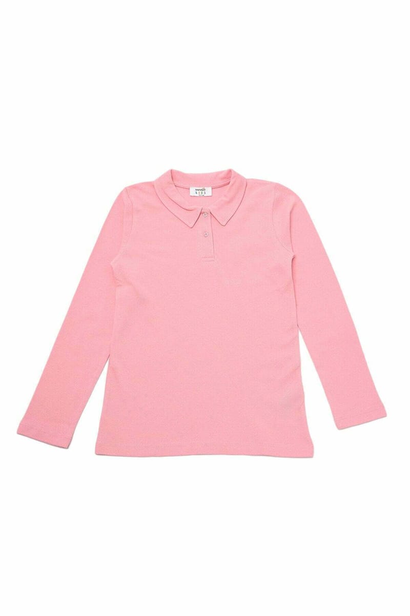Kids Essential Long Sleeve Girls' Polo - Polo Shirts 86