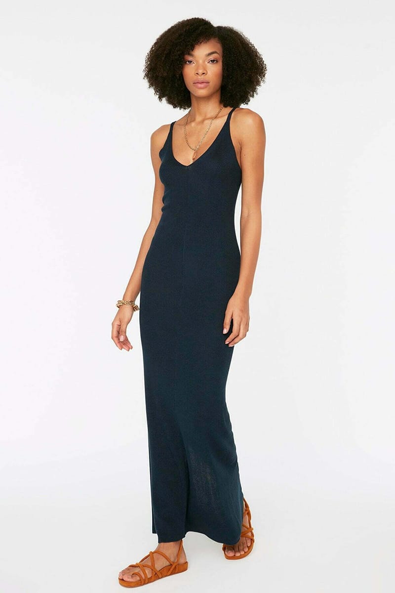 Cami Plunge Maxi Knitwear Dress - Maxi Dresses 24