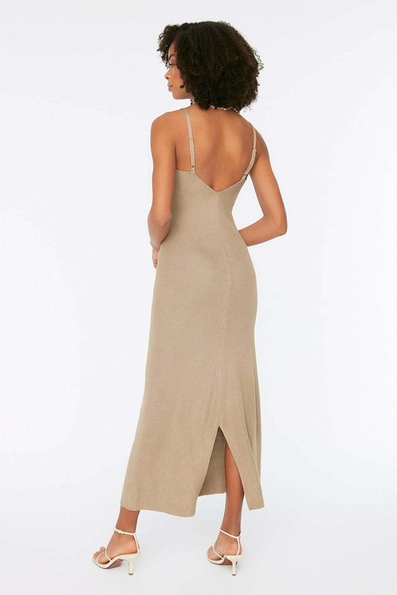 Cami Plunge Maxi Knitwear Dress - Maxi Dresses 38
