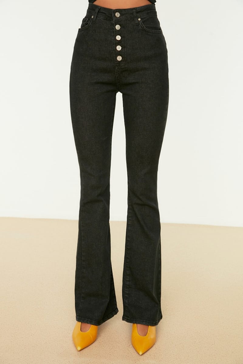 High Waist Skinny Flared Women's Jeans High Waist Skinny Flared Women's Jeans - Wide Leg Jeans 58