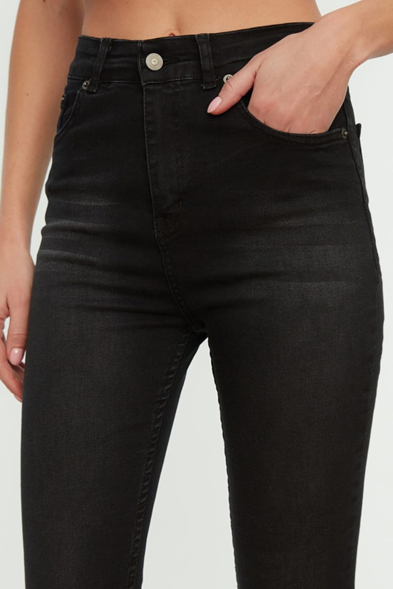 Black High Waist Skinny Women's Jeans - Skinny Jeans 22