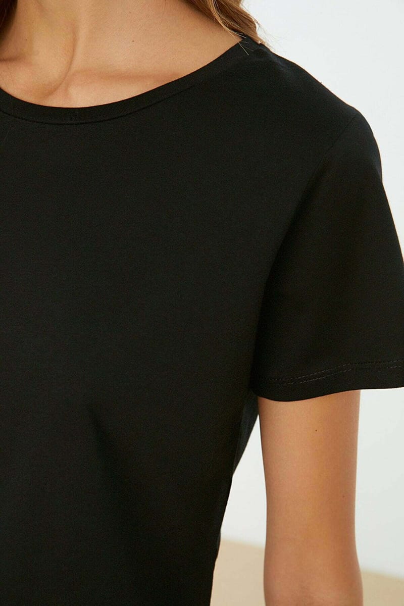 2 Pack Crew Neck Knitted T-Shirt Trendyol - Women's Casual T-Shirt 47