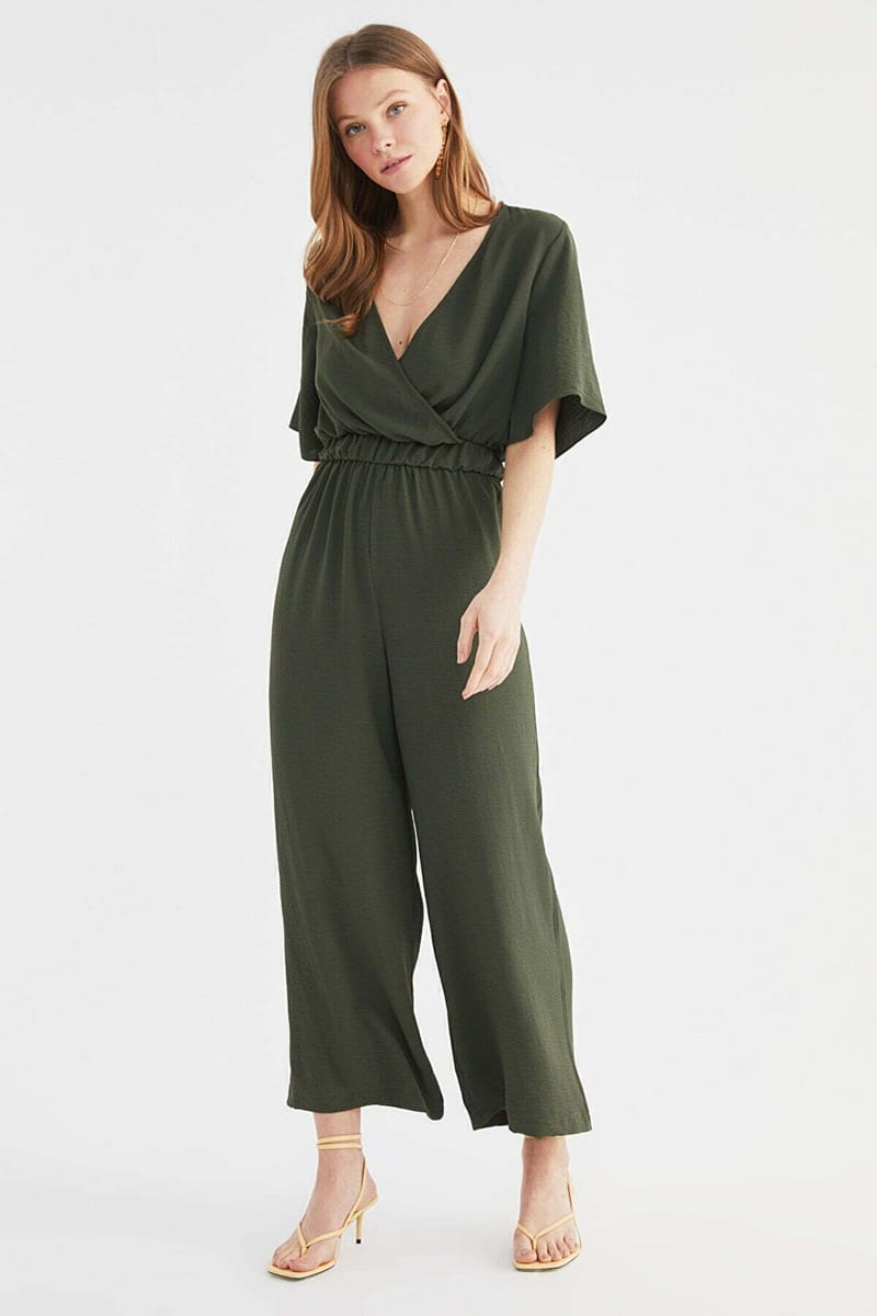 Wrap Style Wide Leg Women's Jumpsuit - Jumpsuits 25