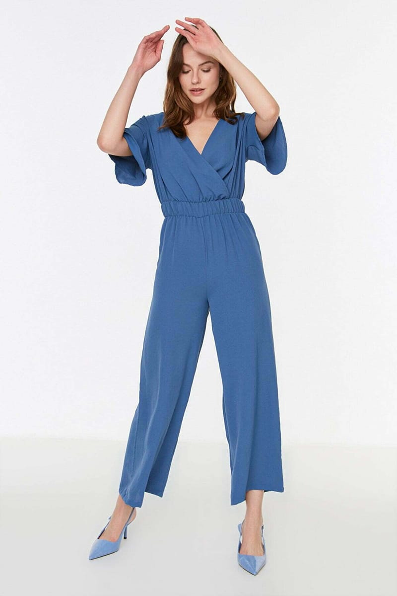 Wrap Style Wide Leg Women's Jumpsuit Wrap Style Wide Leg Women's Jumpsuit - Jumpsuits 45