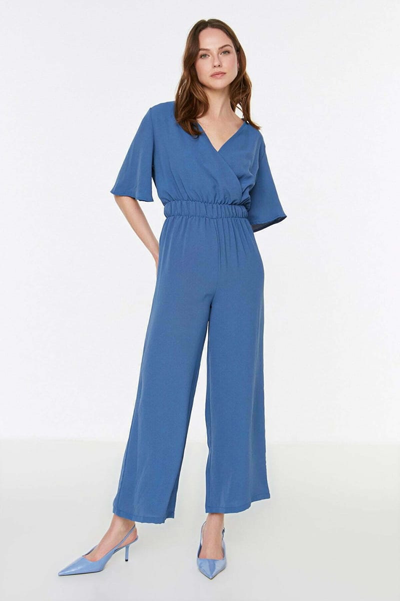 Wrap Style Wide Leg Women's Jumpsuit Wrap Style Wide Leg Women's Jumpsuit - Jumpsuits 46