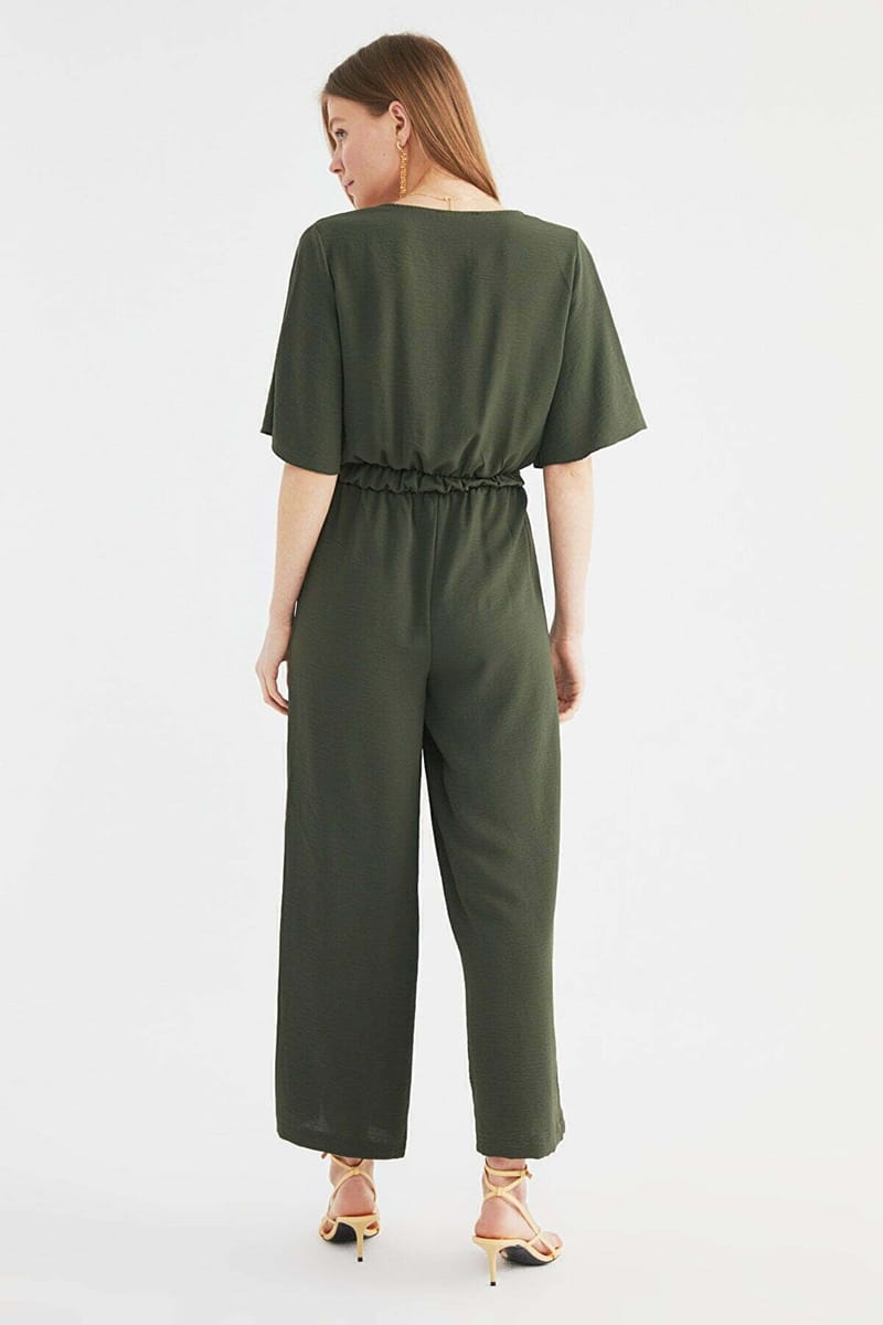 Wrap Style Wide Leg Women's Jumpsuit - Jumpsuits 29