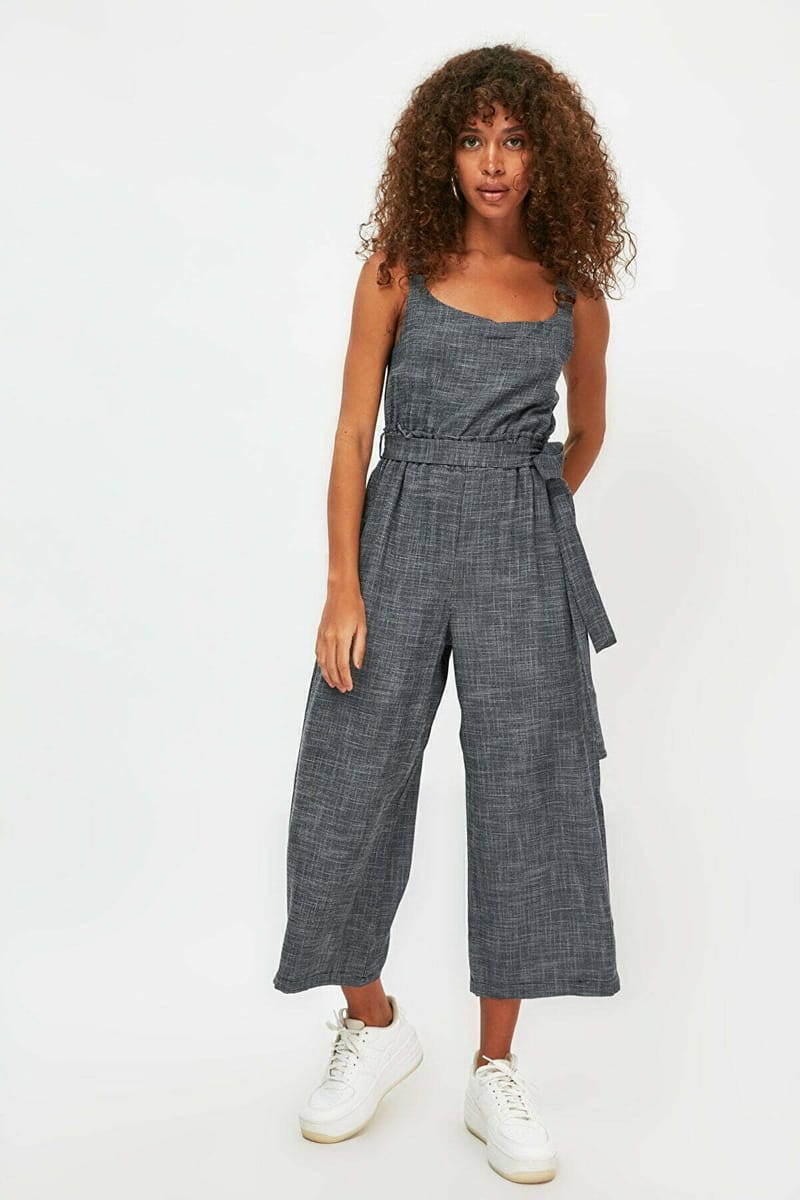 Wide Strap Cropped Jumpsuit - Jumpsuits 15